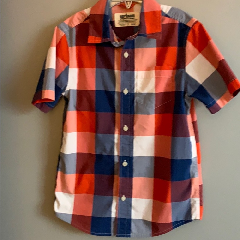 Boys Urban Pipeline plaid button up